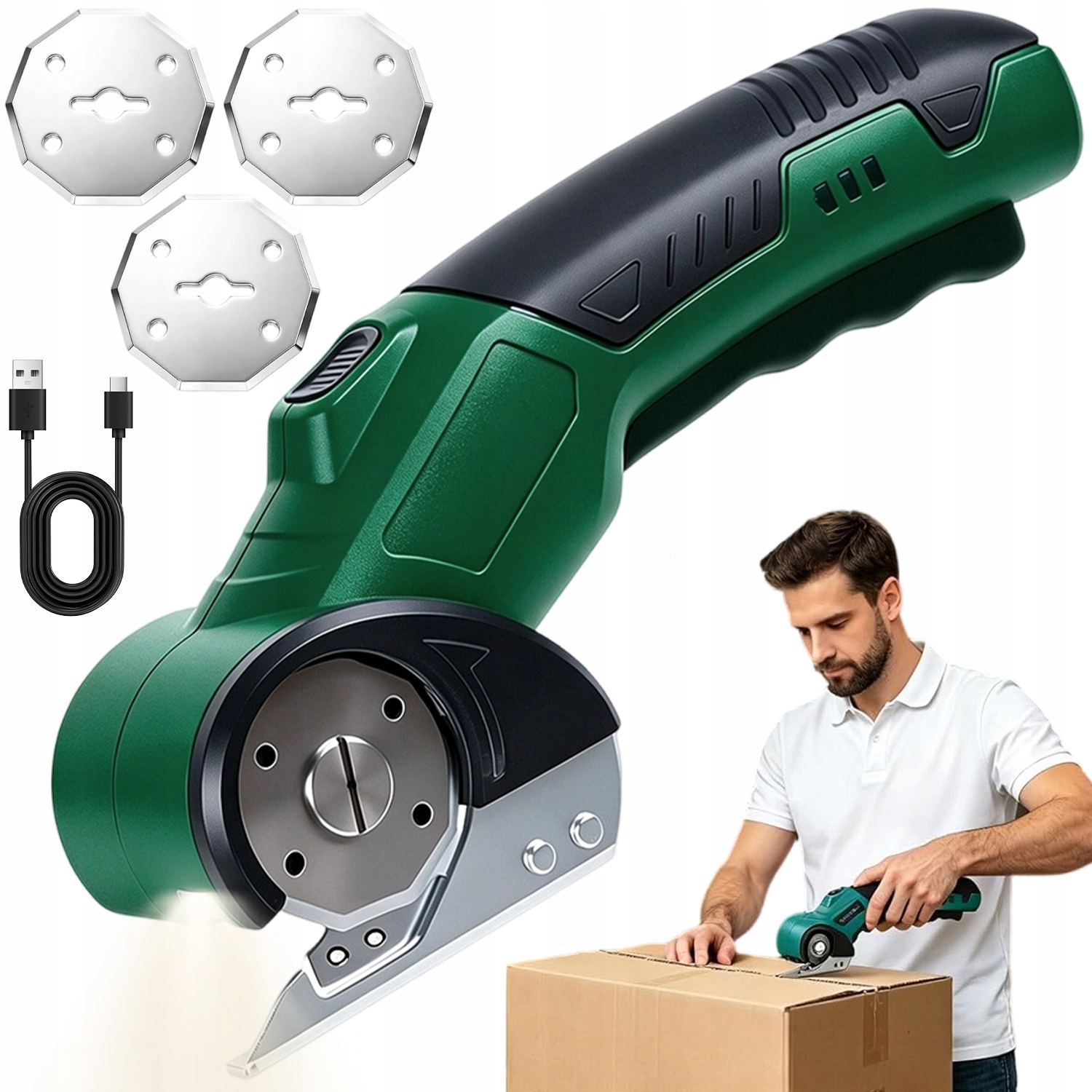 Elektrické Bezdrátové Nůžky Na Tkaninu Z Kartonu, Ergonomické, Usb