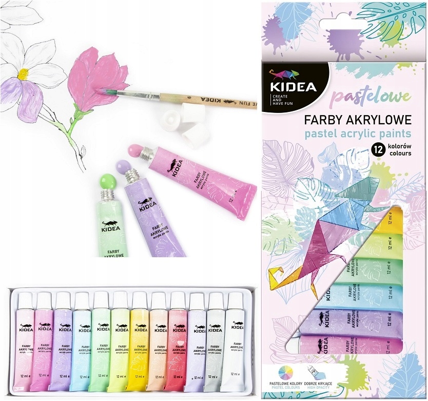 

Farby Akrylowe Pastelowe W Tubkach 12ml