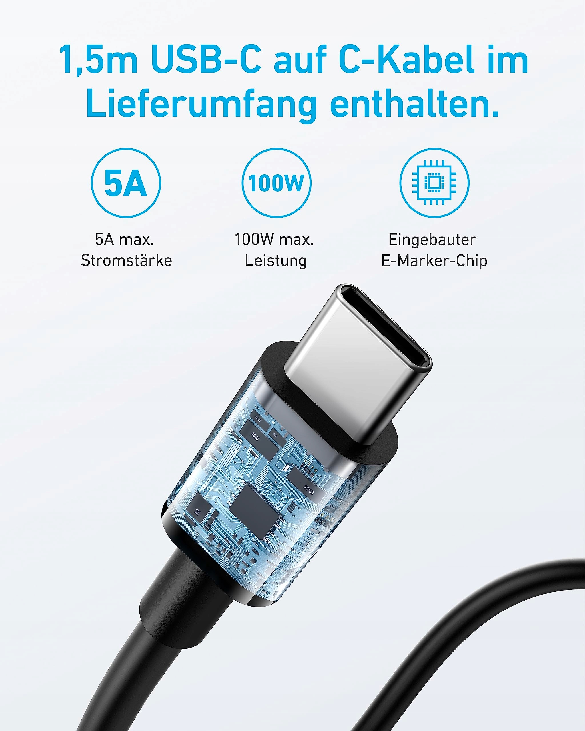 ANKER Ładowarka USB C 67W 3-Port Szybkie Ładowanie — miniatura 6