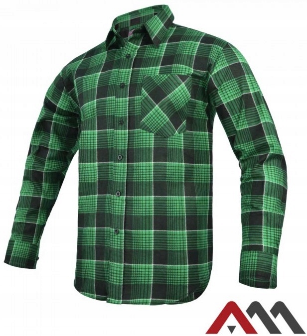 KOSZULA FLANELOWA ROBOCZA W KRATĘ 100% BAWEŁNA Stan opakowania oryginalne