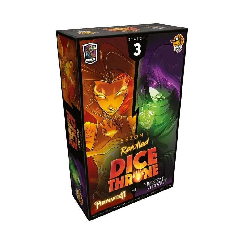 Gra planszowa Dice Throne Starcie 3 Piromantka vs Mroczny Złodziej Lucky