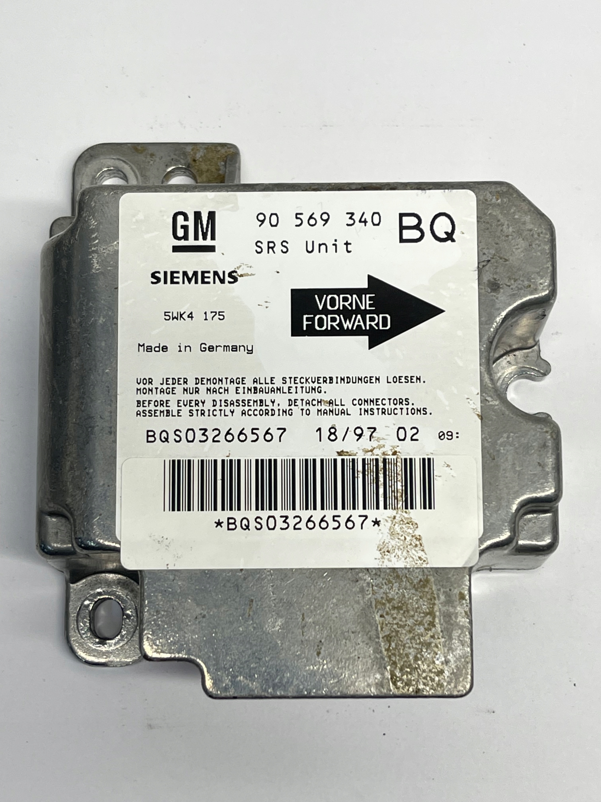 module SENSOR airbag OPEL VECTRA B 90569340 9056934