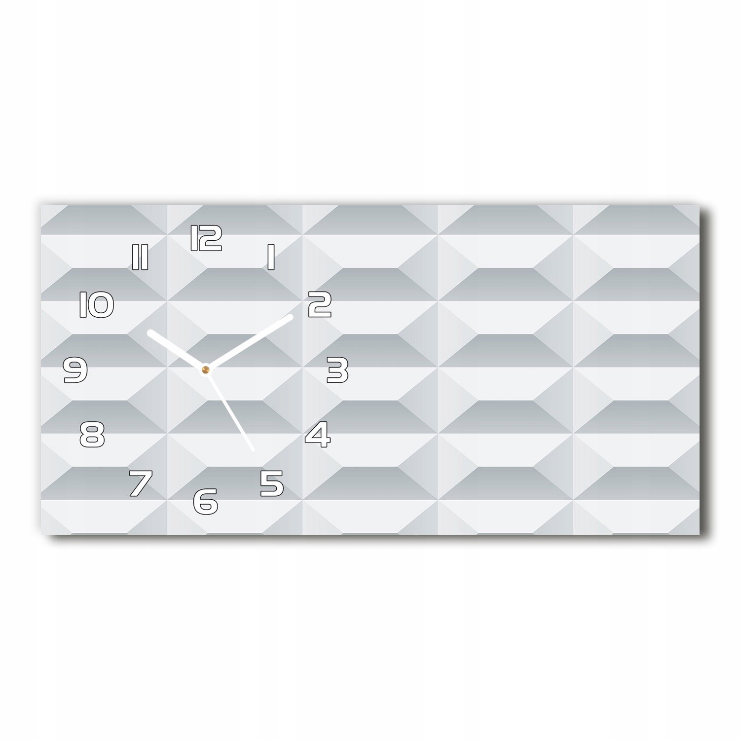 

Szklany zegar na ścianę Geometryczne tło 60x30 cm