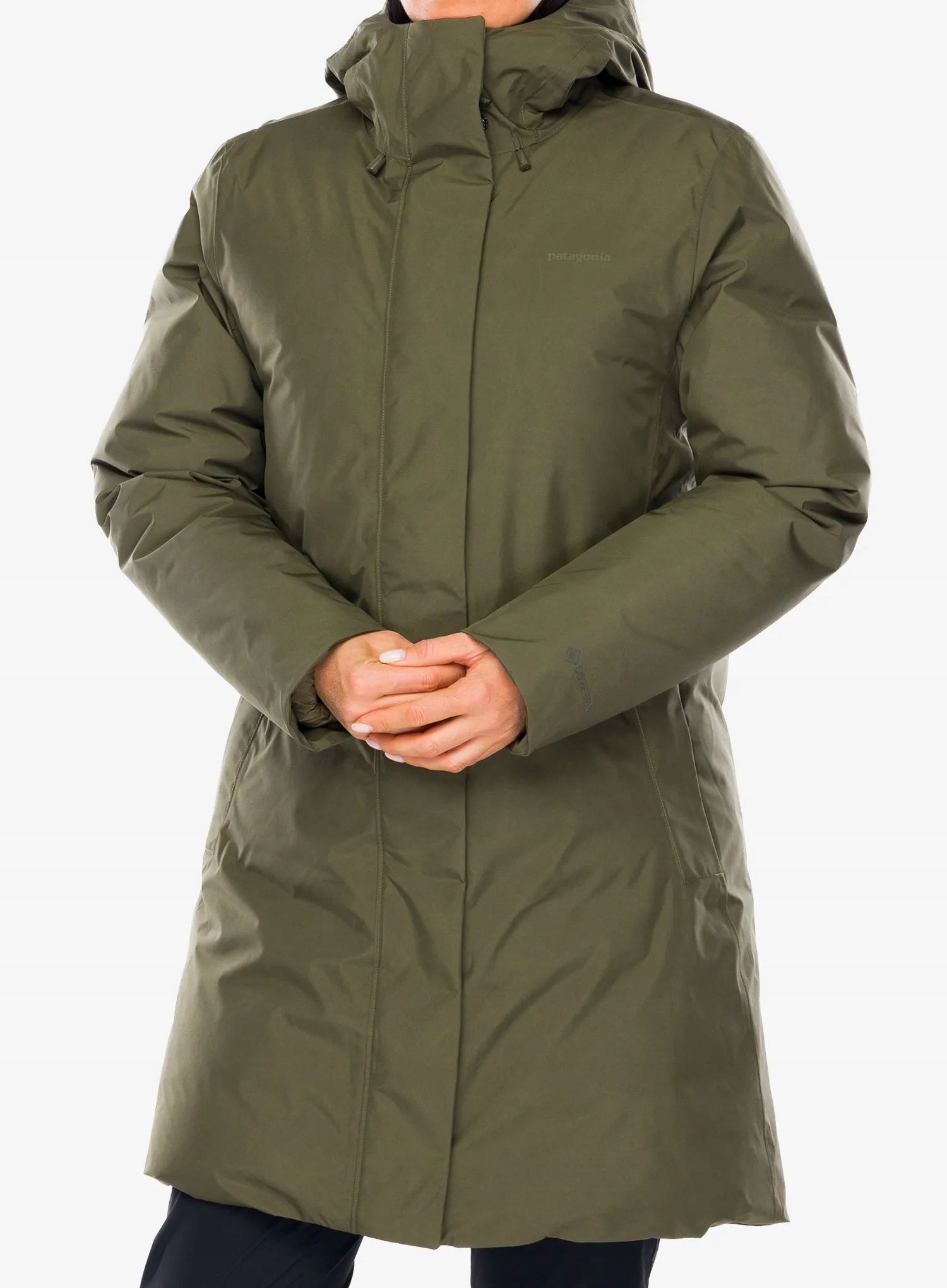 Dámský péřový kabát Patagonia Stormshadow Parka basin green L