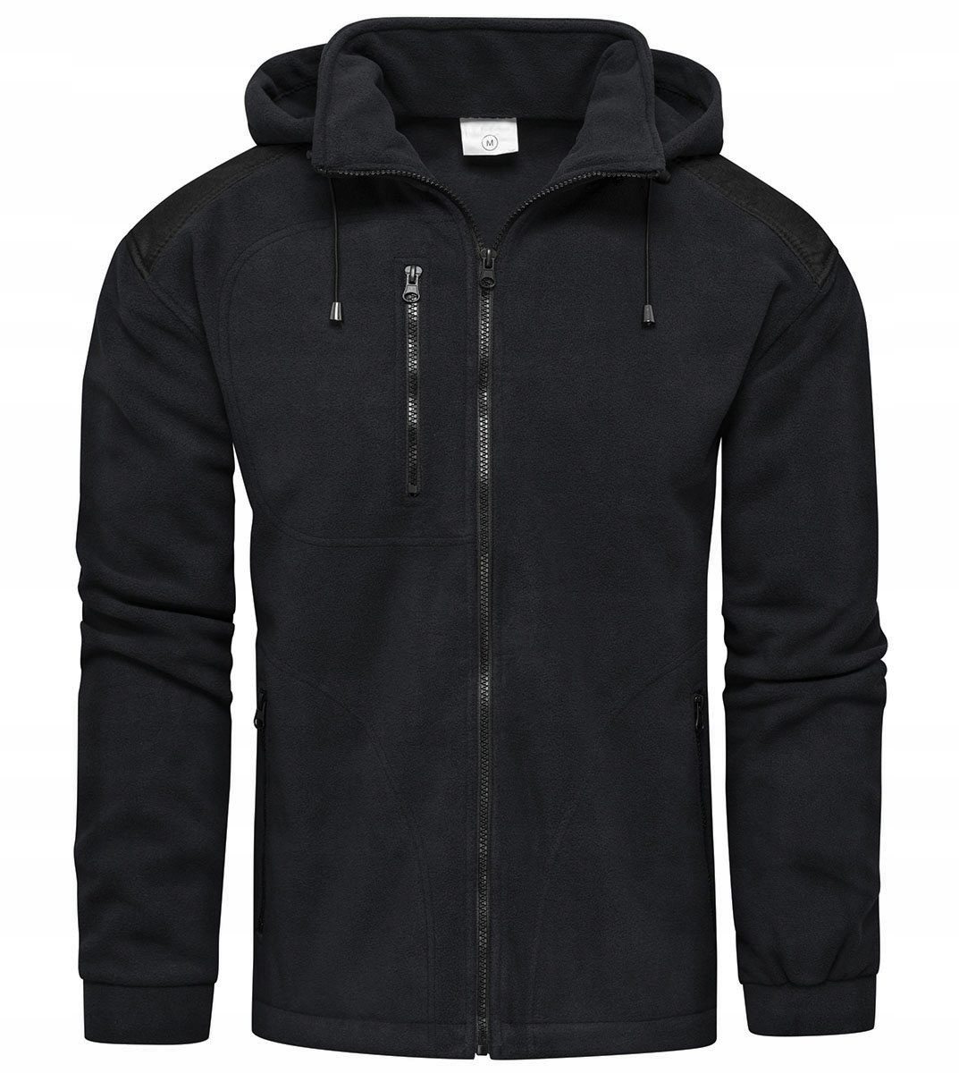 Mikina Teplá a silná, rozepínací s odnímatelnou kapucí, černá, velikost M