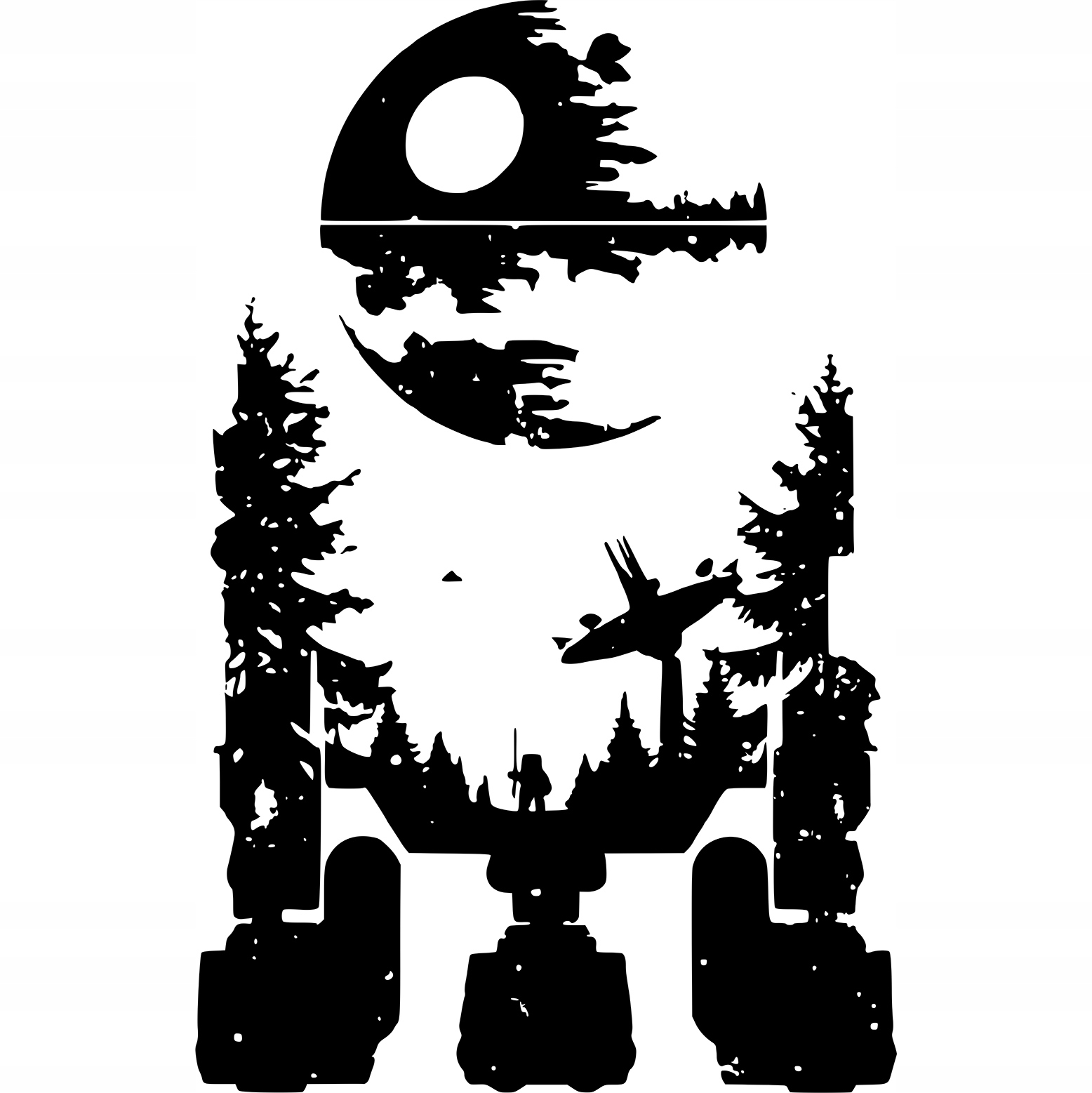 

Naklejka na ścianę Manitou Gwiazda Śmierci 44x68cm