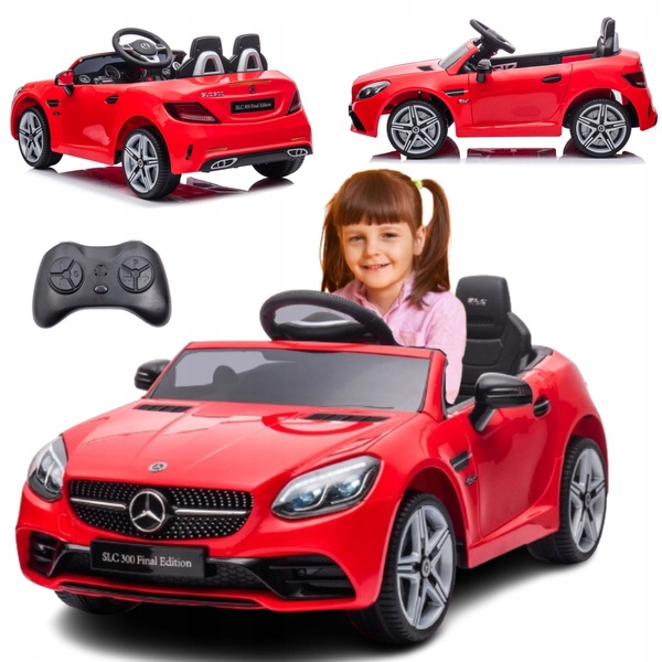 Auto na Akumulator Mercedes SLC300 Czerwony 2x30W Pilot MP3 Led