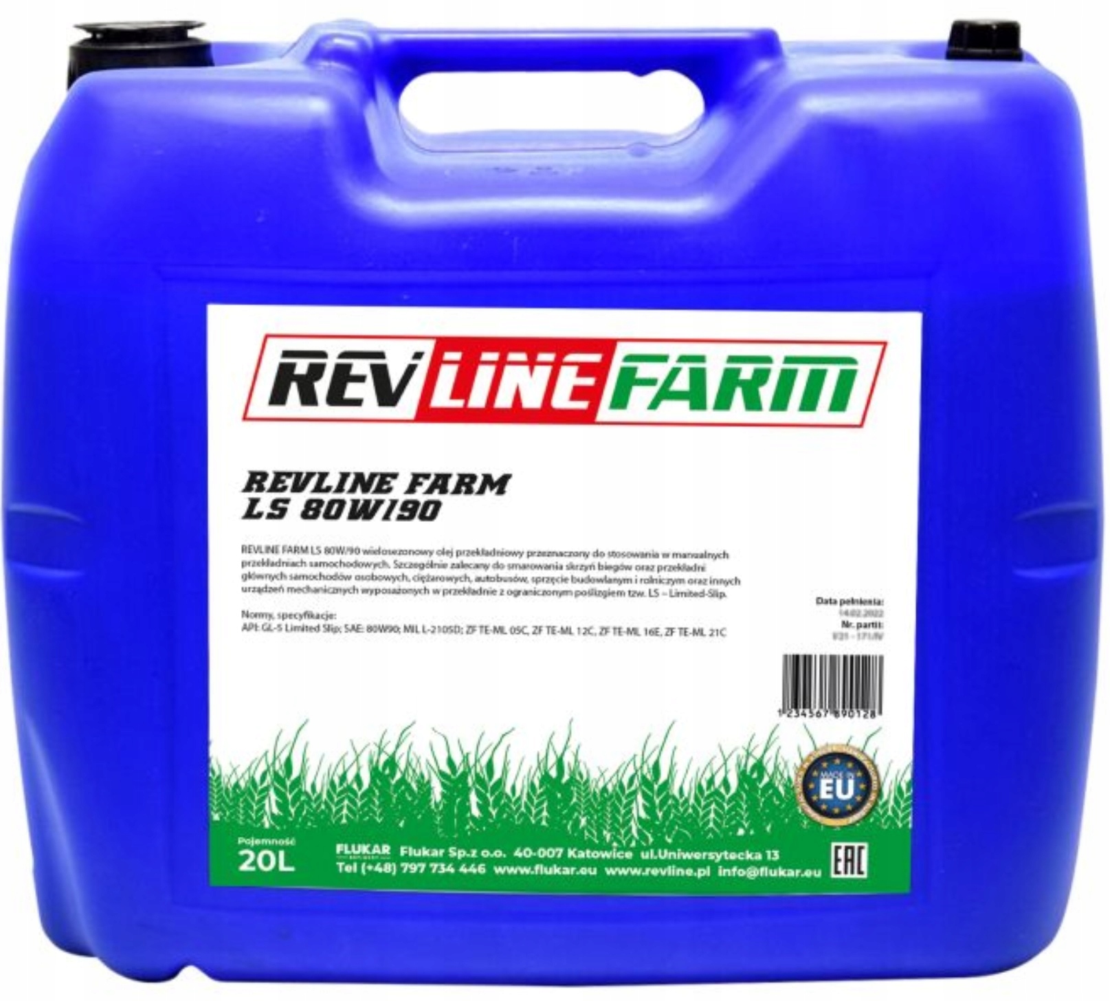 Revline Farm Gear Oil LS 80W90 op.20l Producent Revline