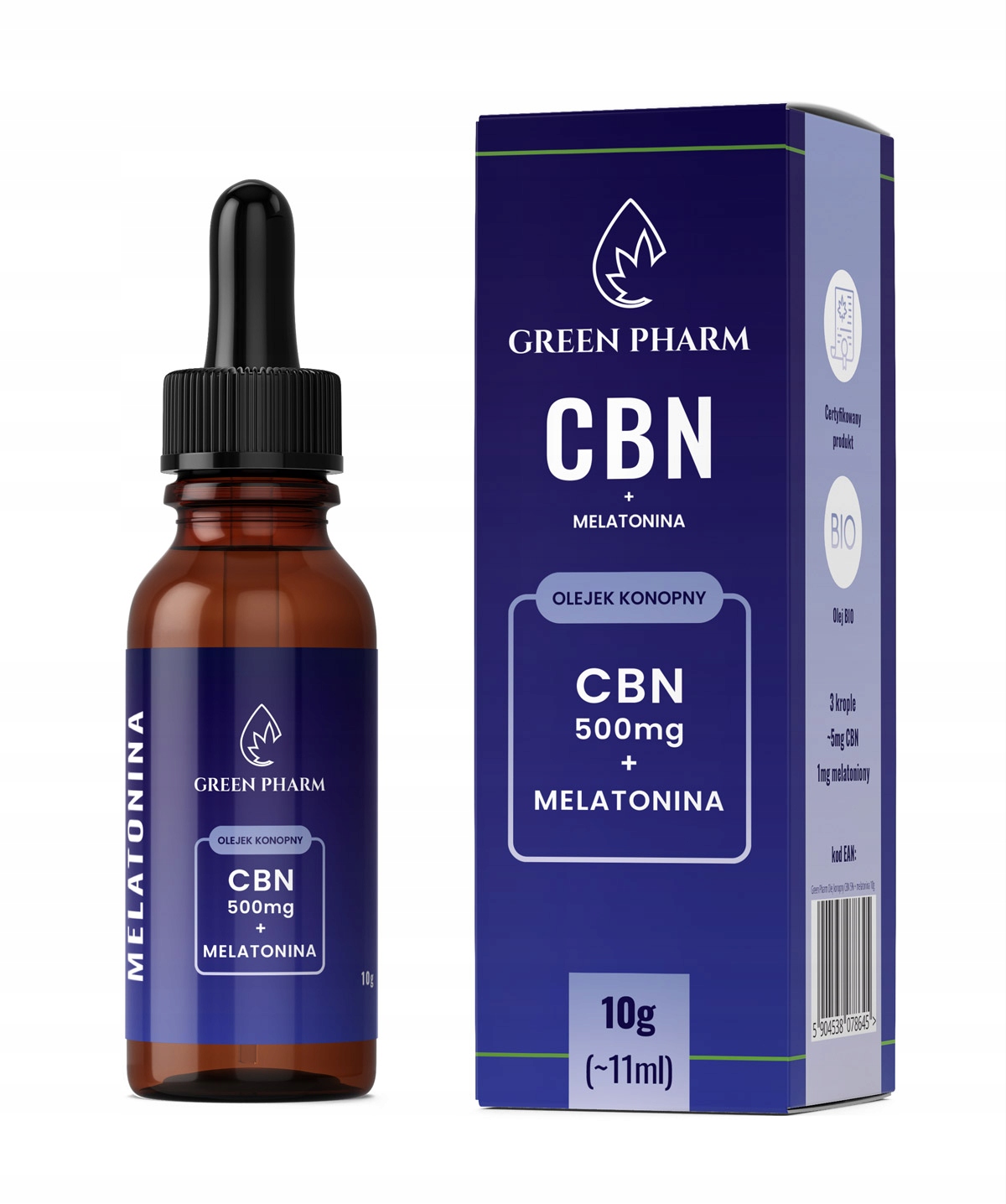

Olejek konopny 5% Cbn Melatonina 100mg 11ml Bio