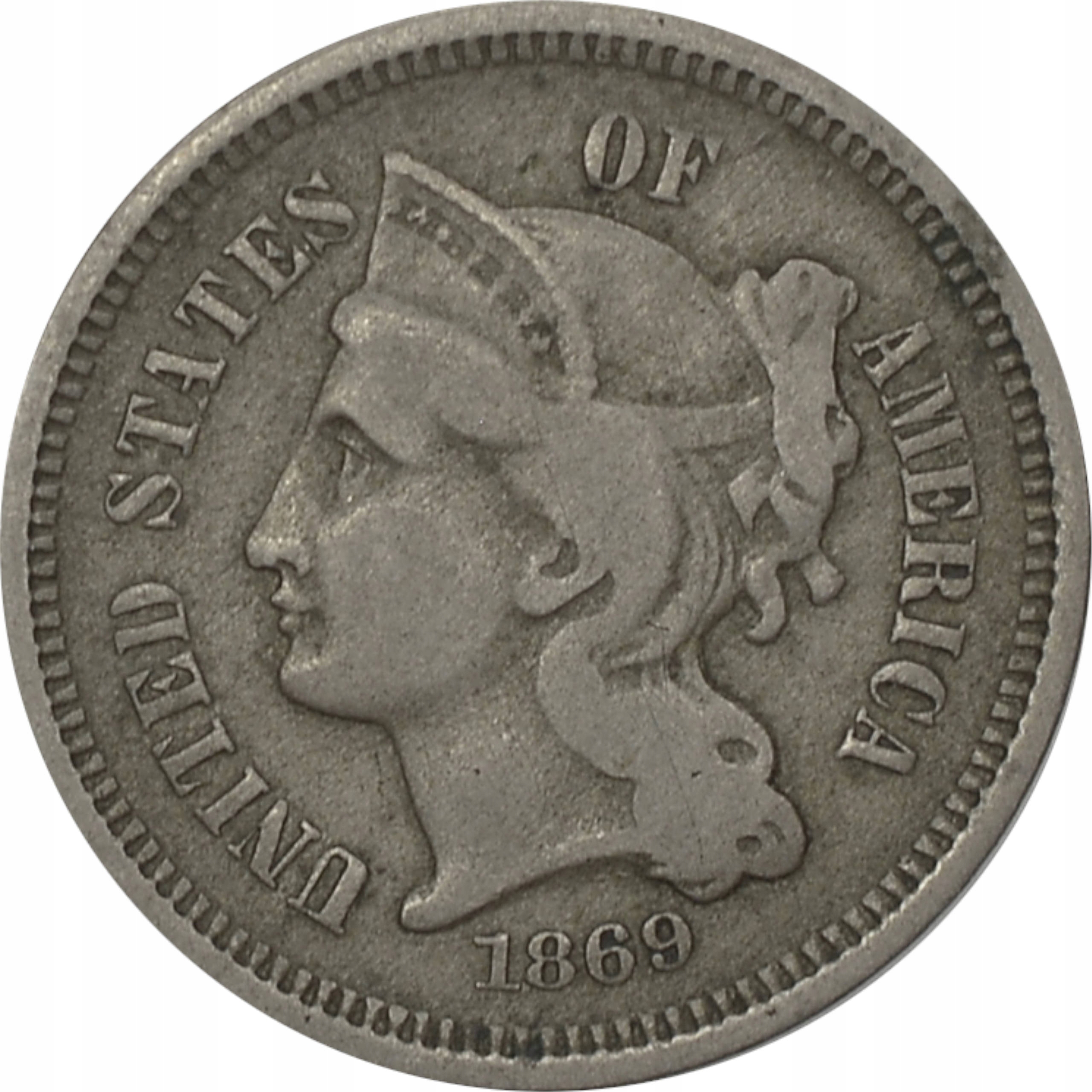 16.vv.USA, 3 CENTY 1869