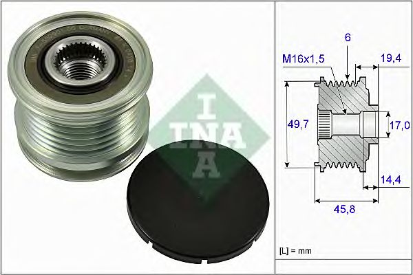Sprzęgło alternatora INA 535016810 6461550115 Producent części Schaeffler INA