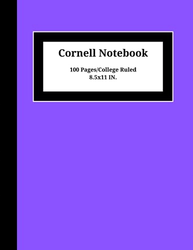 Lee, D'Angelo Cornell Notes Notebook: Note-Taking System Paper For High Sch