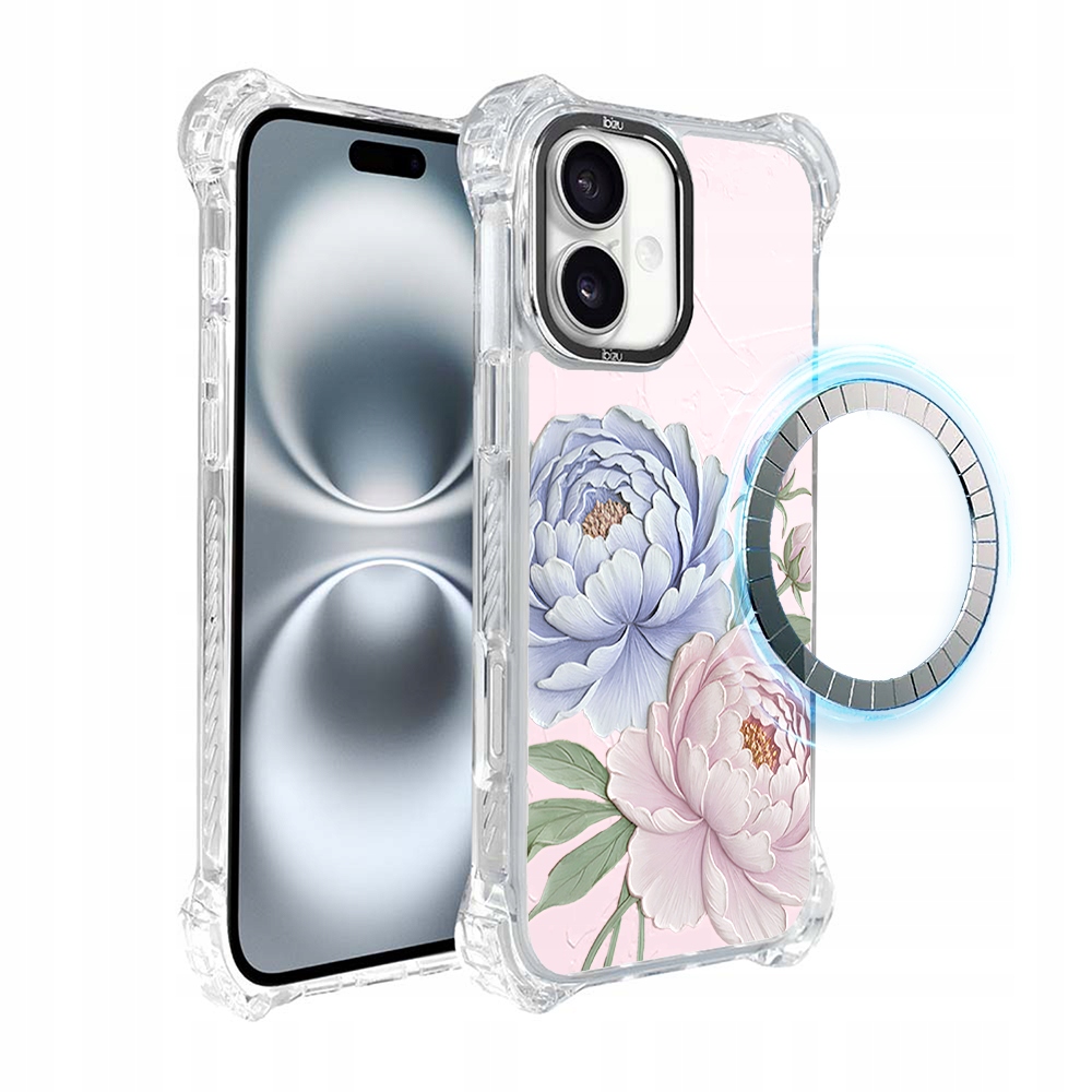 Pouzdro pro iPhone 16 Plus Ibizu DropGuard Ultra s MagSafe, pivoňkově růžové