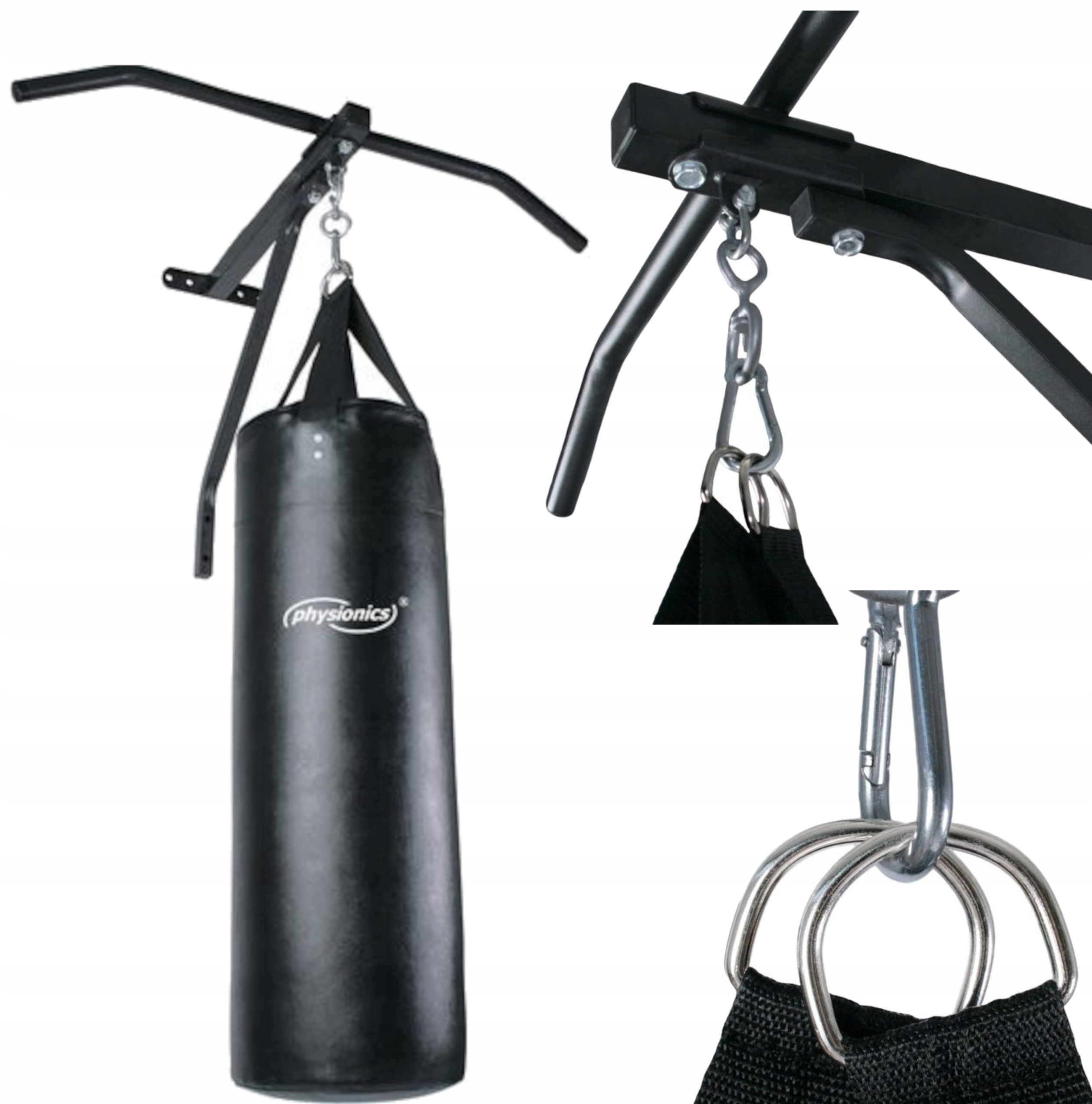 Zestaw Treningowy drążek do podciągania+ worek treningowy