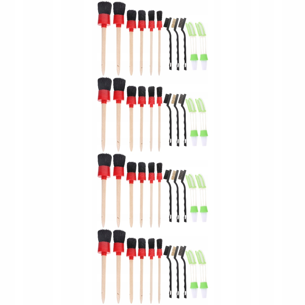 4 ZESTAWY ZESTAW PĘDZELÓW PROFESJONALNY SAMOCHÓD