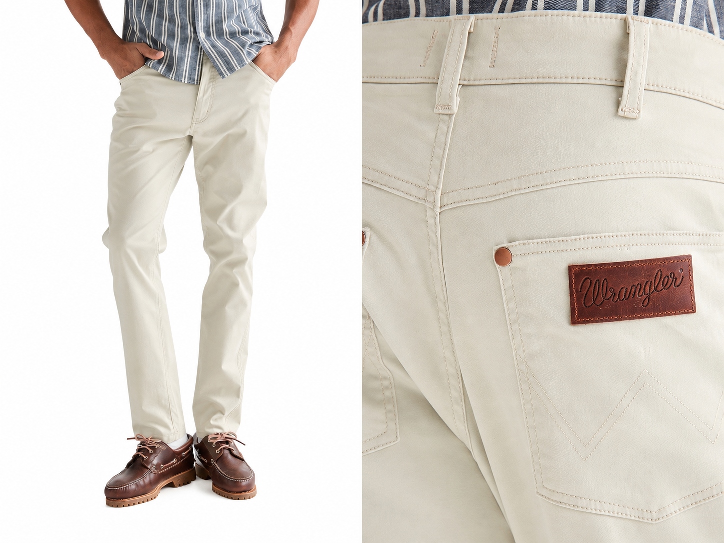 Wrangler Larston letní tenké pánské džínové kalhoty zúžené, světlé W36 L34
