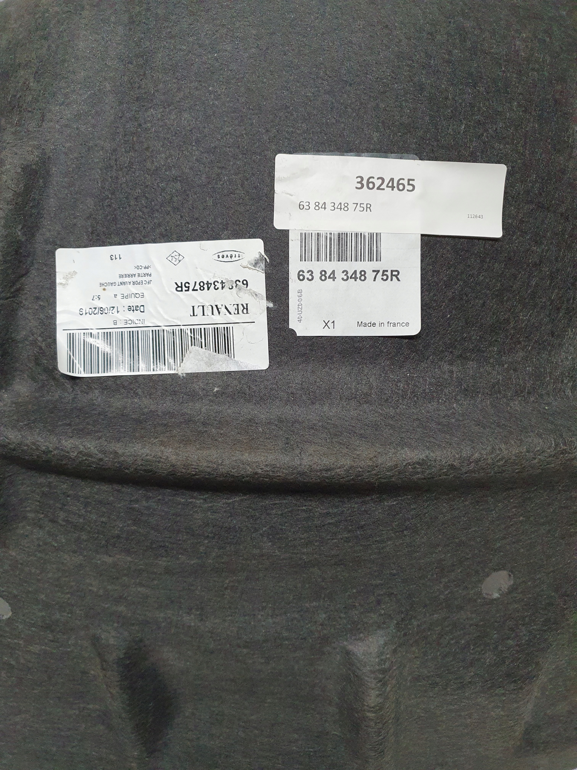 NADKOLE LEWE TYLNE RENAULT ESPACE V OE 638434875R NOWE Producent części Renault OE