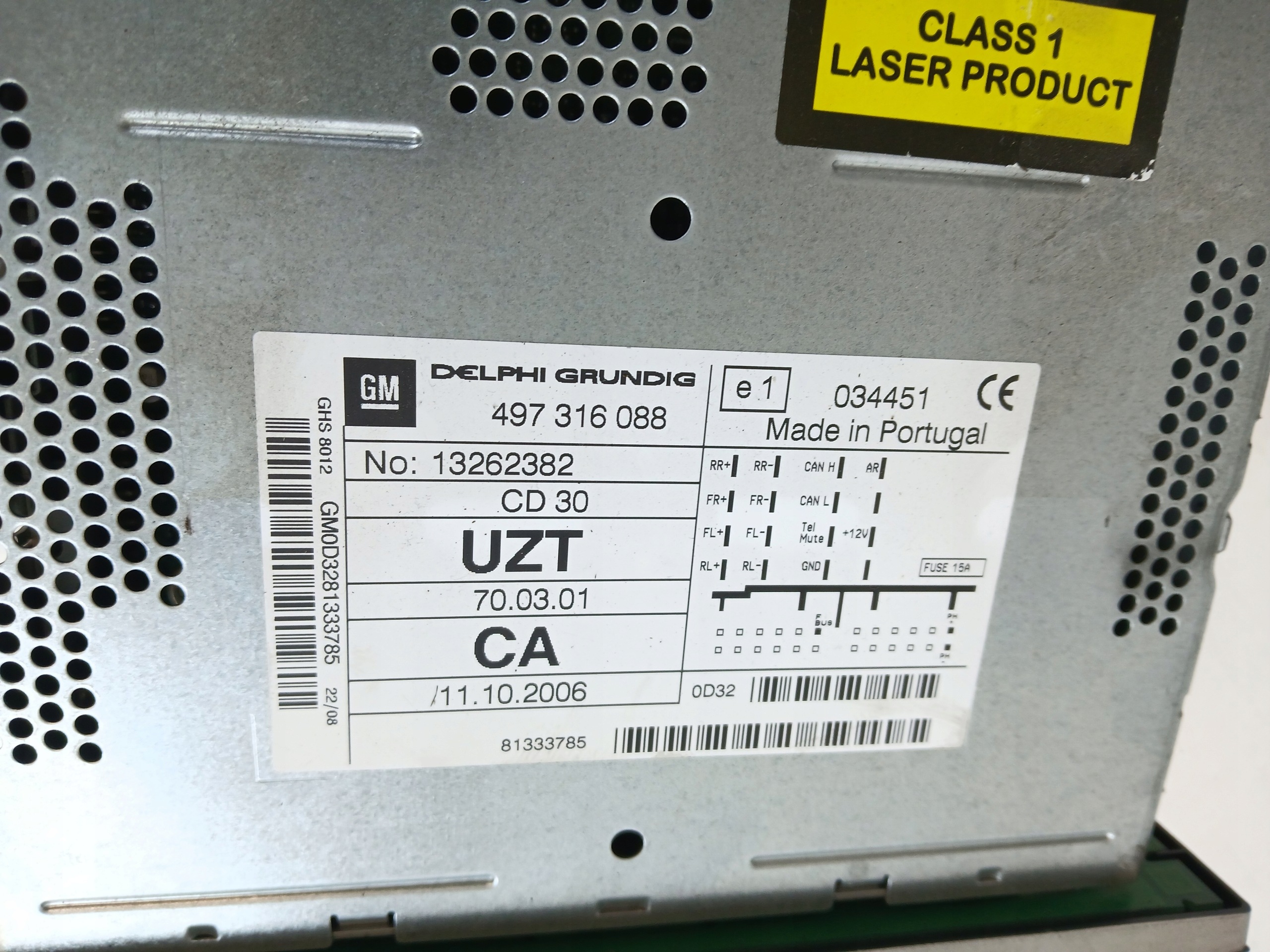 OPEL CORSA D RADIO FABRYCZNE CD 13262382