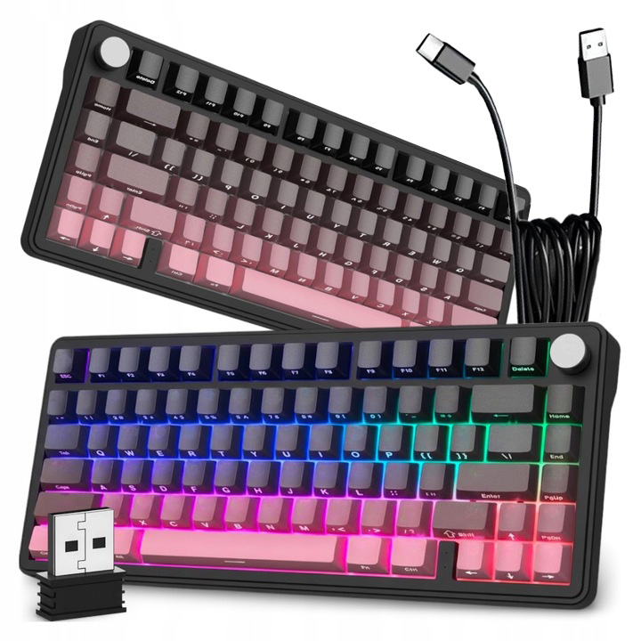 Attack Shark X85 Mechaniczna bezprzewodowa klawiatura do gier 75% Bluetooth