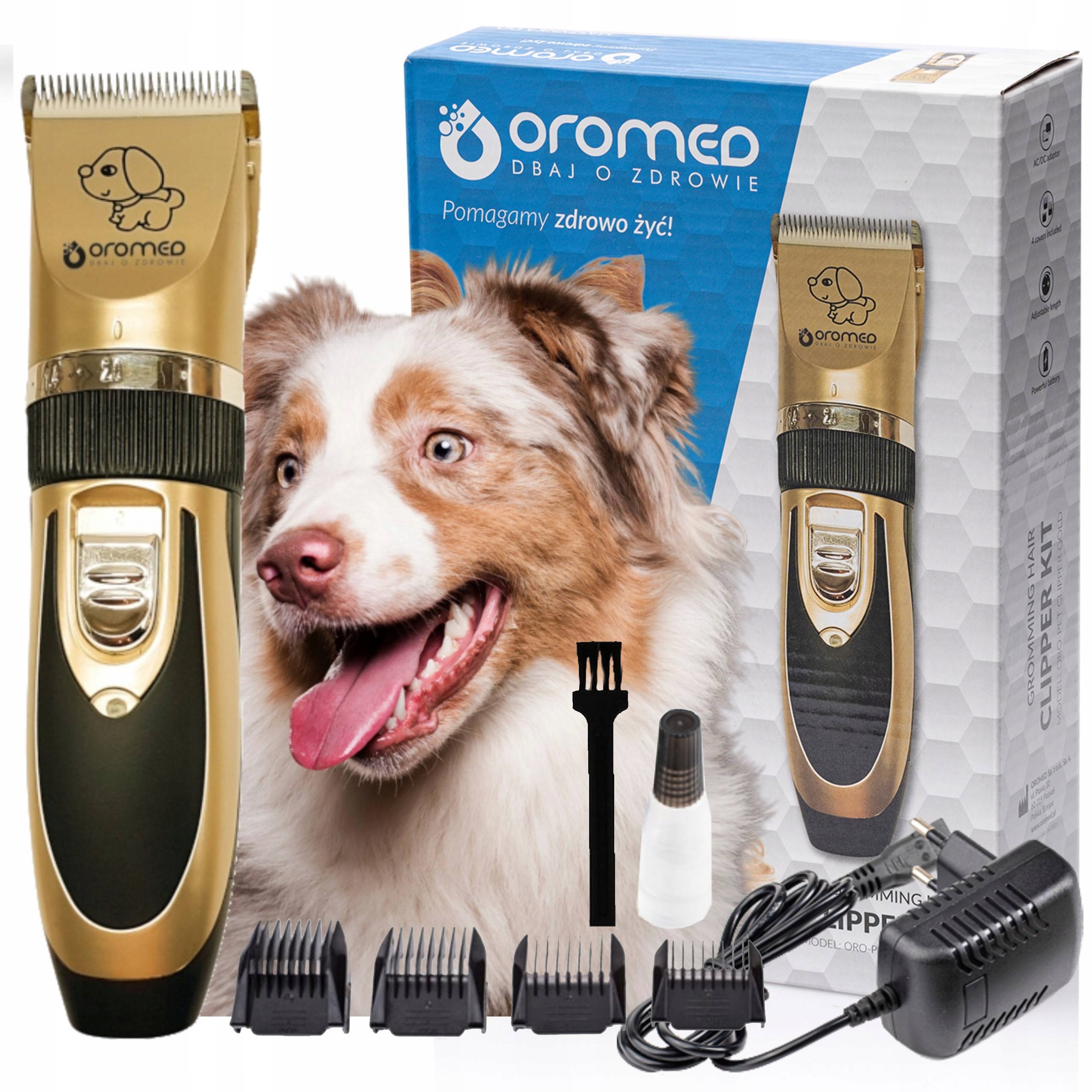 Levně Strojek na stříhání psů a zvířat Oromed Oro-pet Clipper Gold Sada