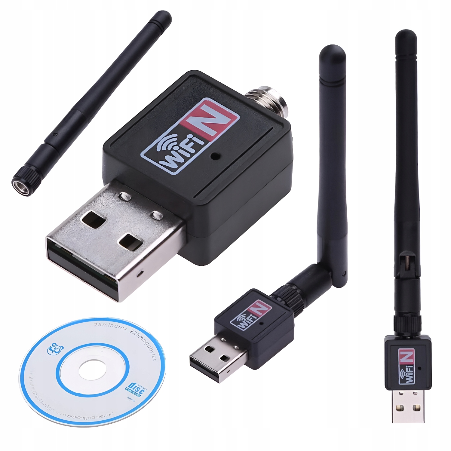 Externí karta WIFI + anténa 300Mbps USB - Allegro