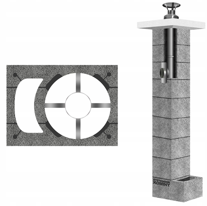 Komínový systém Inox Kw fi 80 11 m turbo plynová vložka kyselina kompletní sada