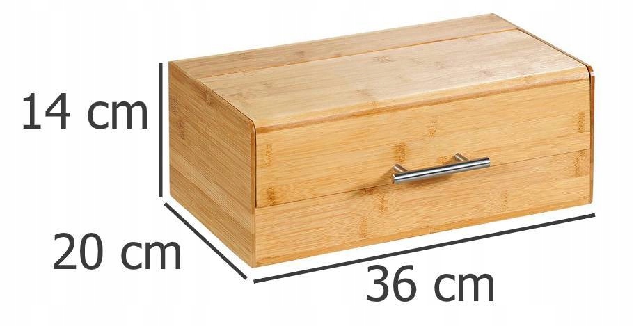 CHLEBAK bambusowy NA CHLEB PIECZYWO DUŻY stylowy Materiał bambus