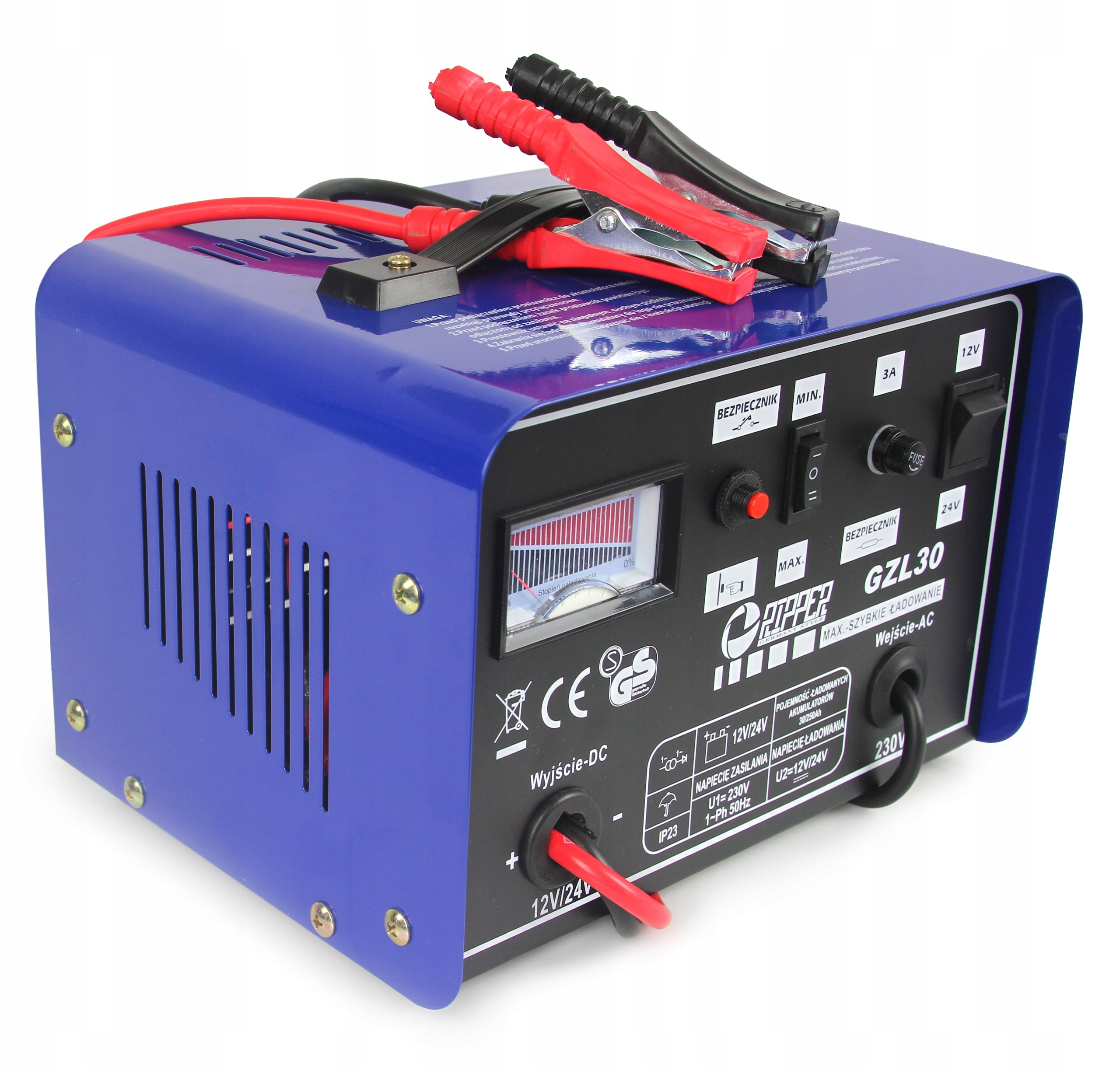 Prostownik samochodowy Mar-Pol GZL-30 12/24V 20A FAST CHARGE