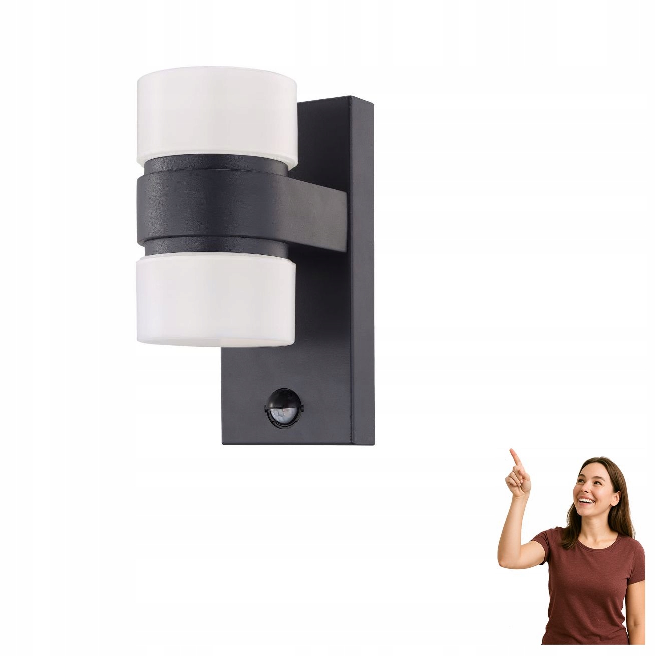 Venkovní Led nástěnné svítidlo 2x4,9W se senzorem Atollari 96276 Eglo