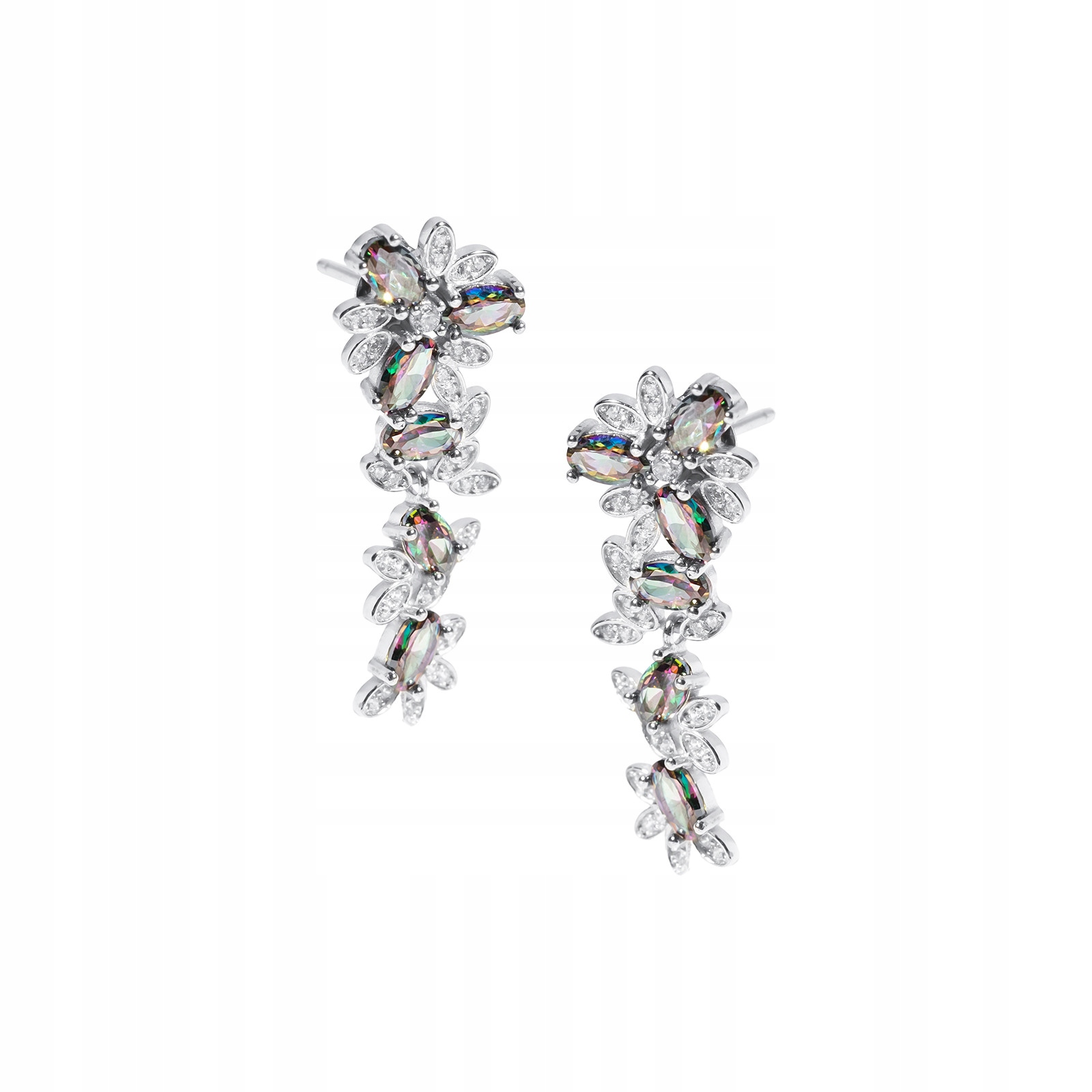 Stříbrné náušnice 925 Květinová fantazie