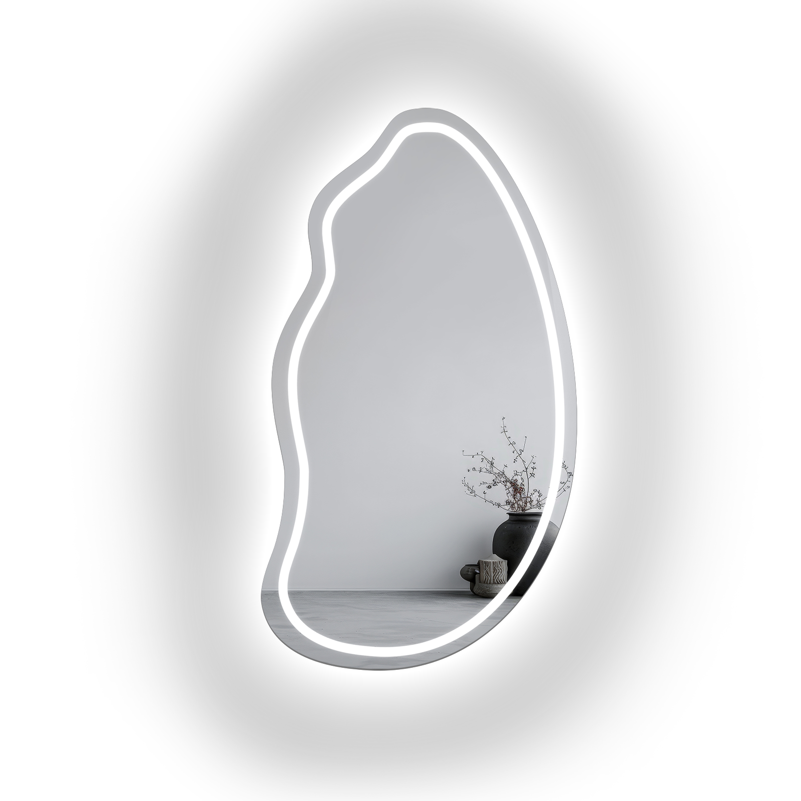 Zrcadlo Topaz pískované s Led podsvícením II 90x158