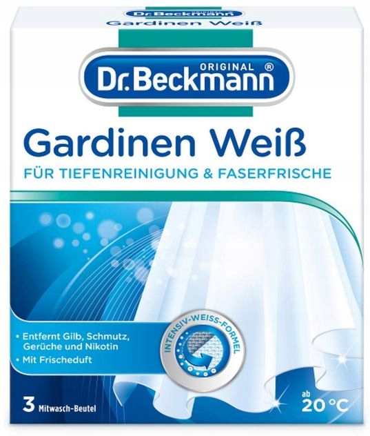 

Dr Beckmann Gardinen Weiss Sól Prania Firan 3x40g