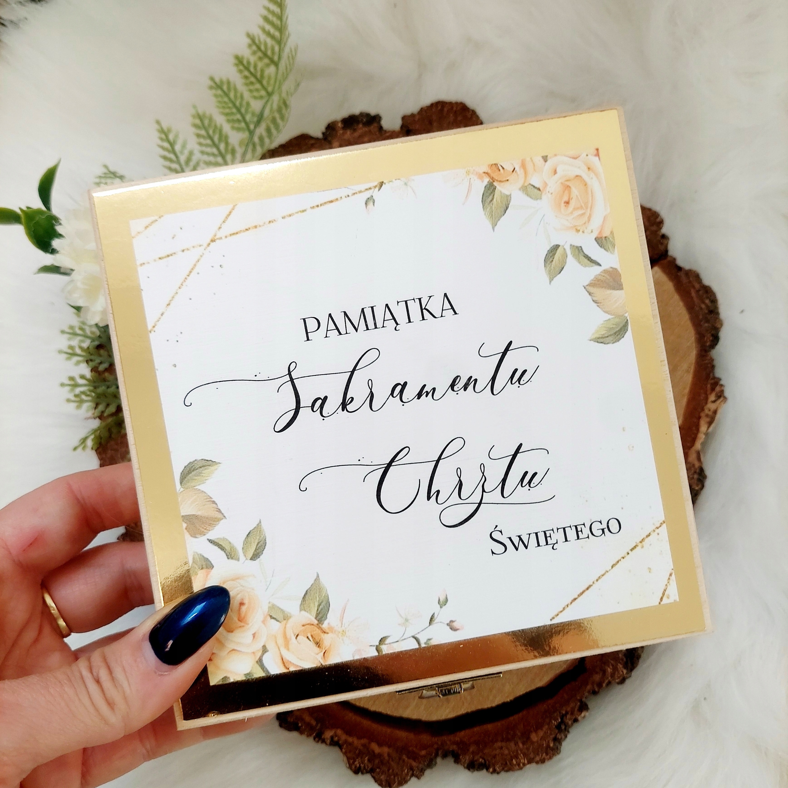 Podziękowanie dla CHRZESTNYCH z różańcem CHRZEST Przeznaczenie dla rodziców chrzestnych