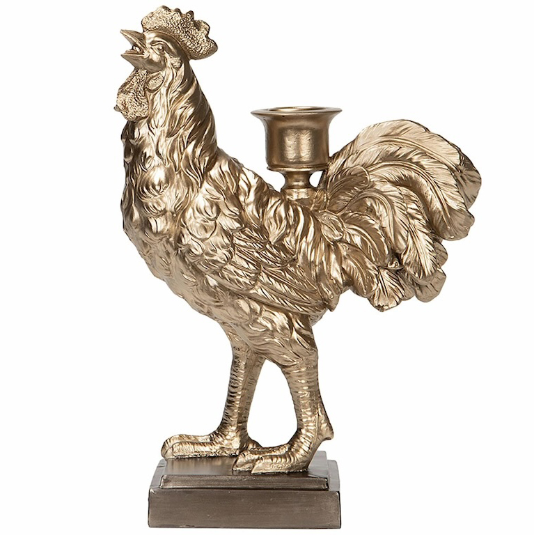 Velikonoční Figurka Kohout Slepice Svícen Zlatý Velikonoční Do Domu Obývacího Pokoje