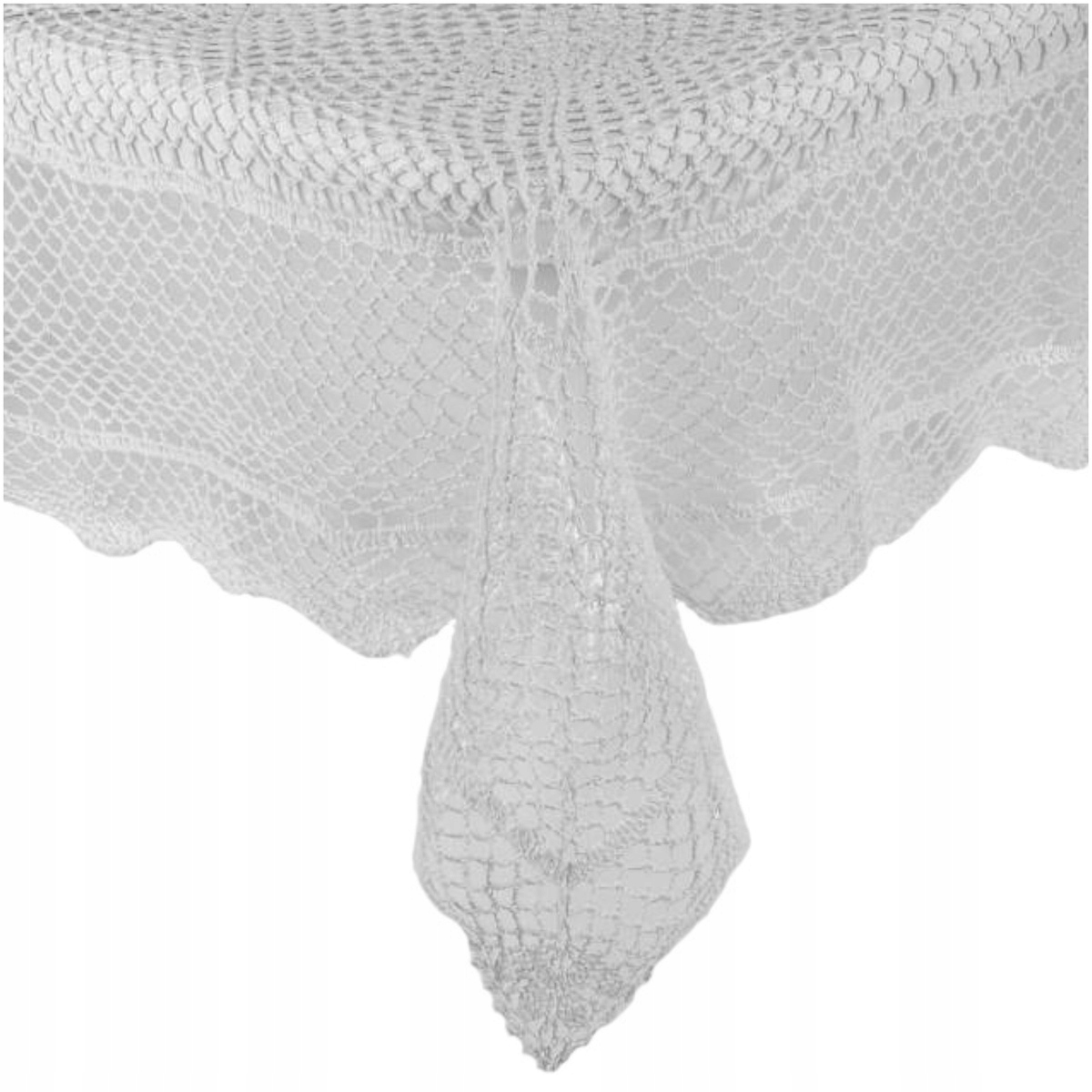 Ubrus na stůl Bílý 140x300 háčkovaný, elegantní, klasický, dekorativní 021