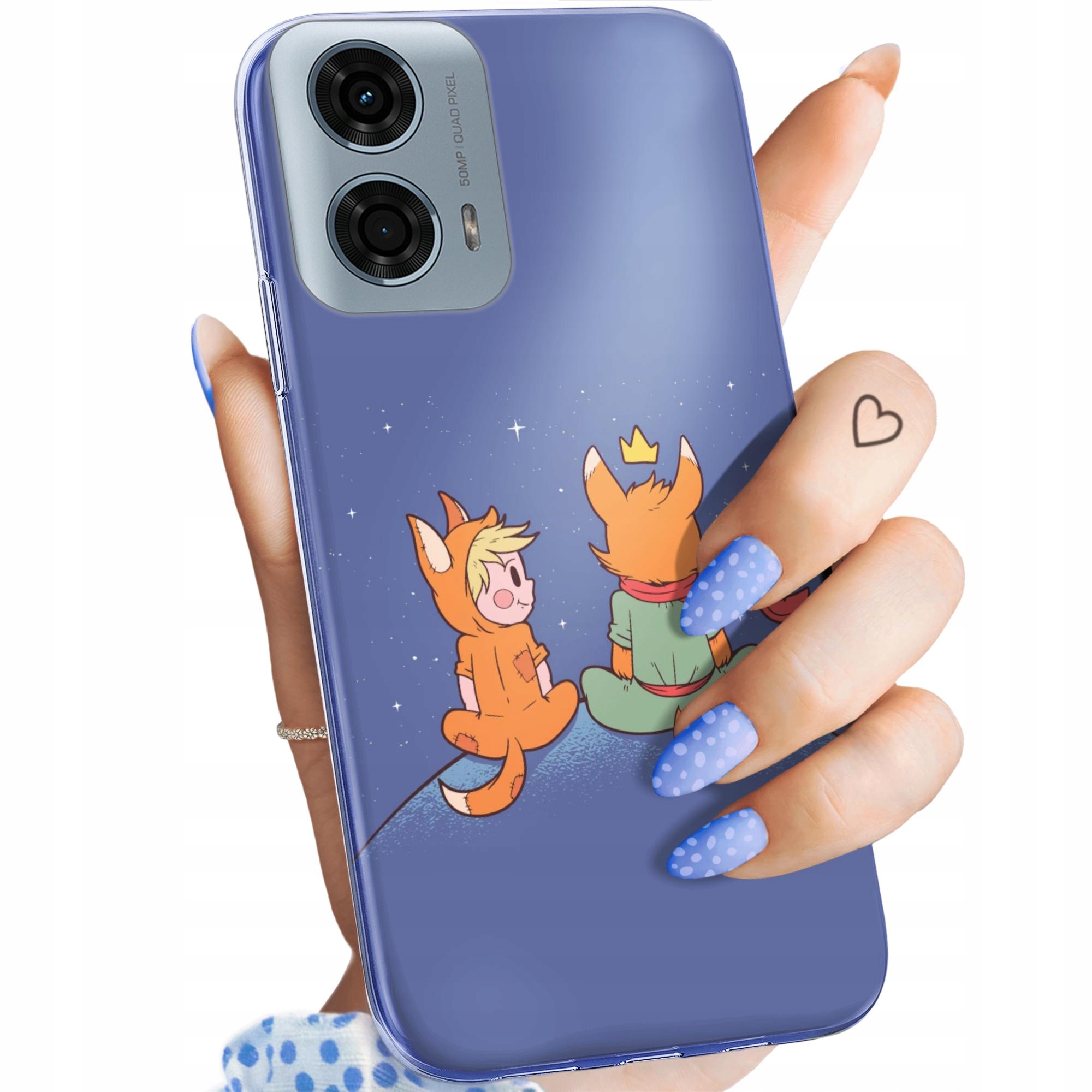 Etui Do Motorola Moto G24 Moto G04 Mały Książę Lisek Róża Planeta