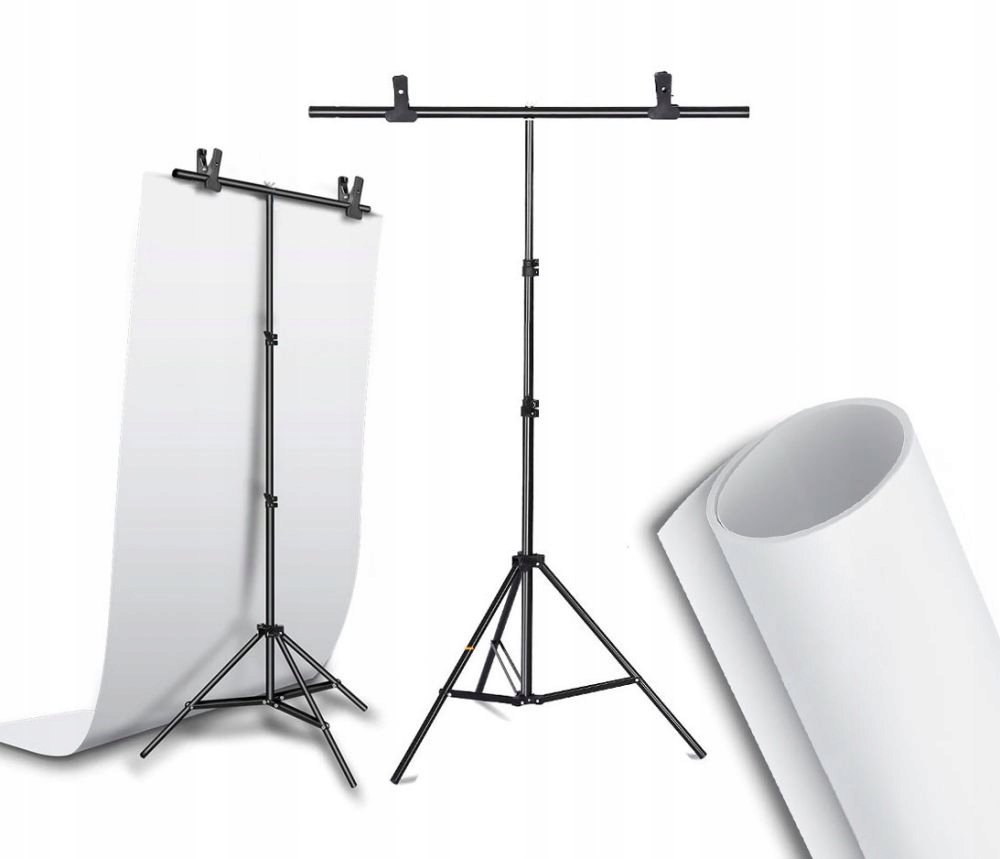 ZESTAW DO TEŁ TYP T 80x200 TŁO PVC 100x200cm BIAŁE
