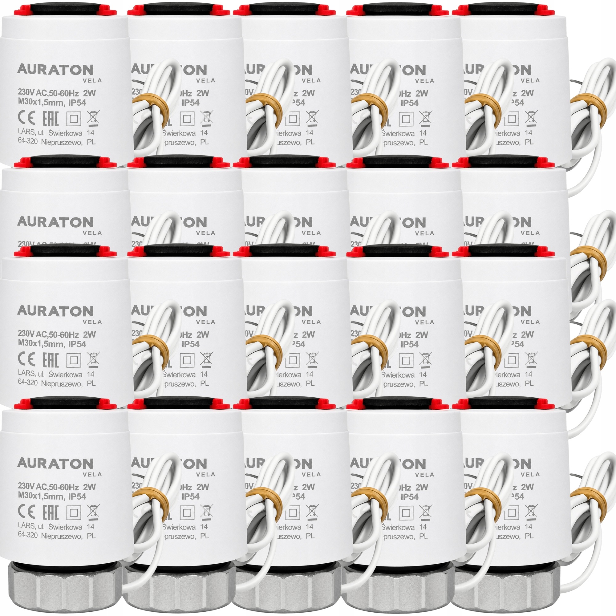 Siłownik Termiczny Termoelektryczny M30x1,5 Do Rozdzielacza Auraton 20 Szt.