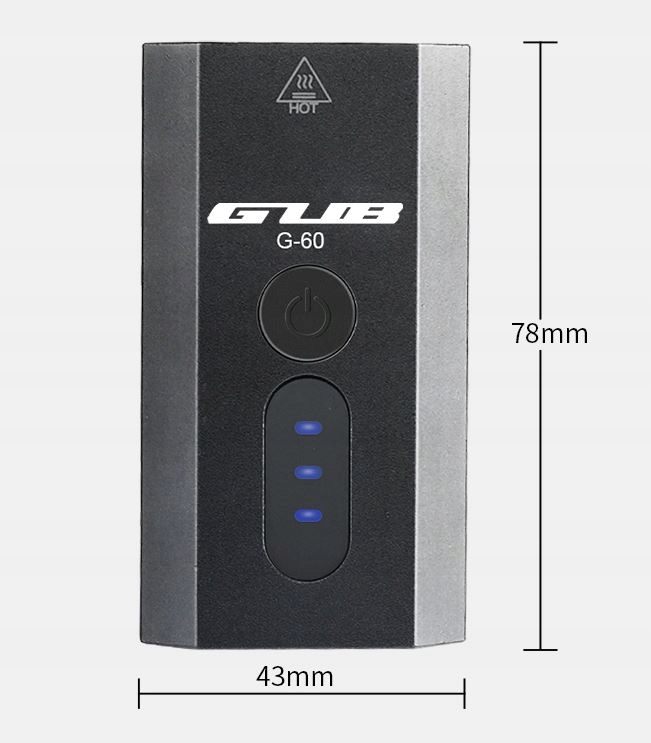 lampka rowerowa Przód GUB G-60 ładowanie USB 360* Kod producenta G-60
