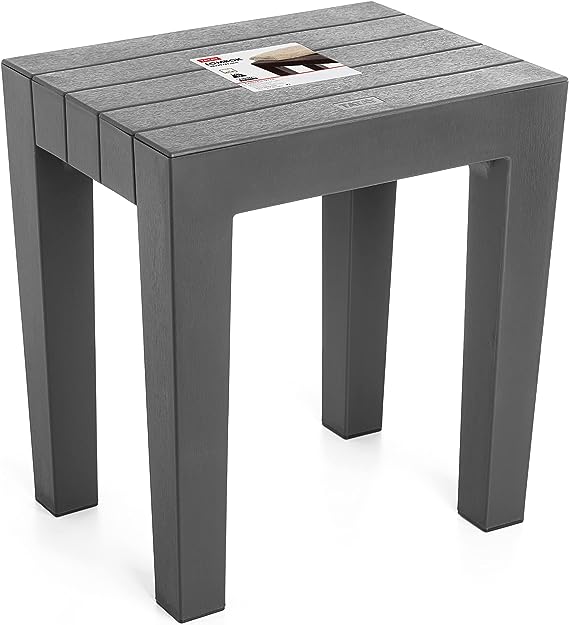 stołek prostokątny szary Tatay