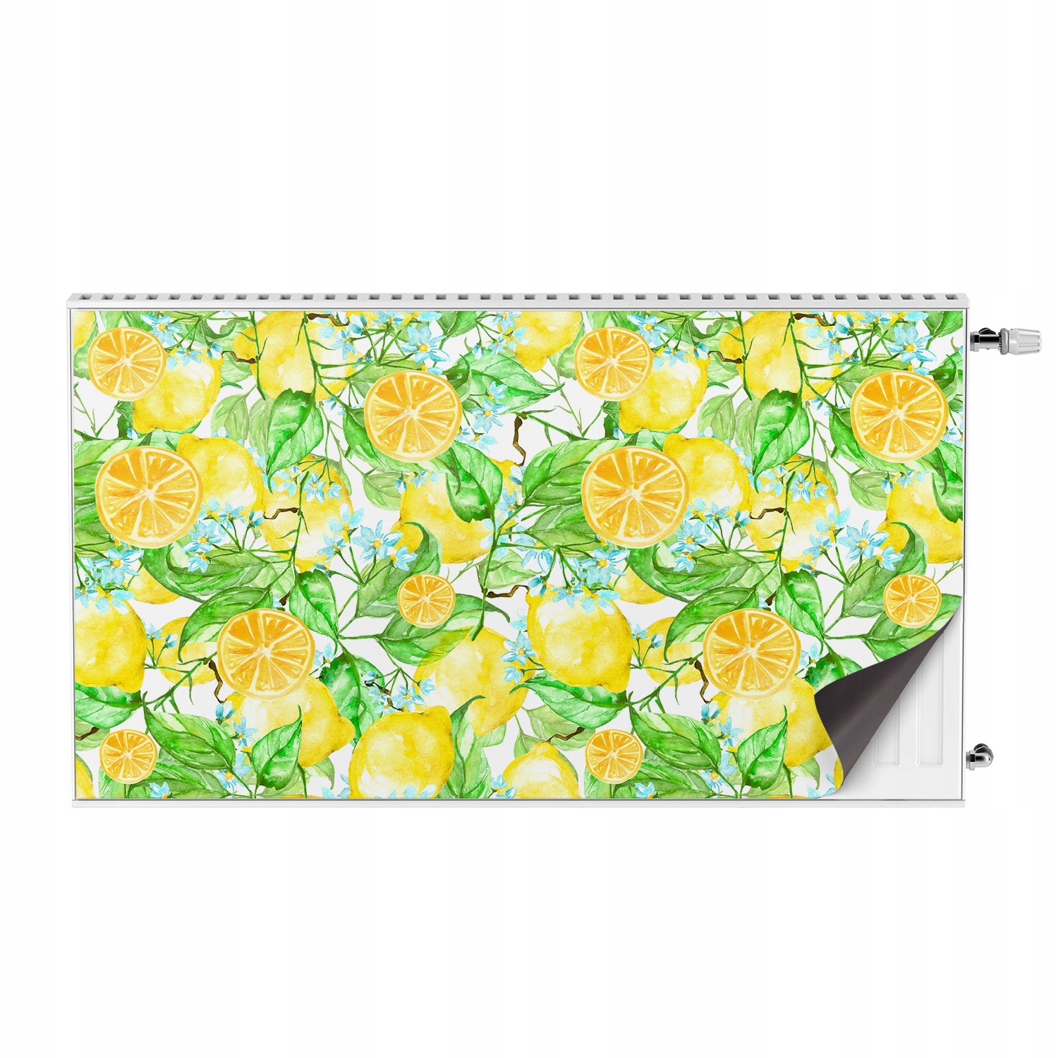 Stylová maskovací maska na radiátor Citrony a květiny