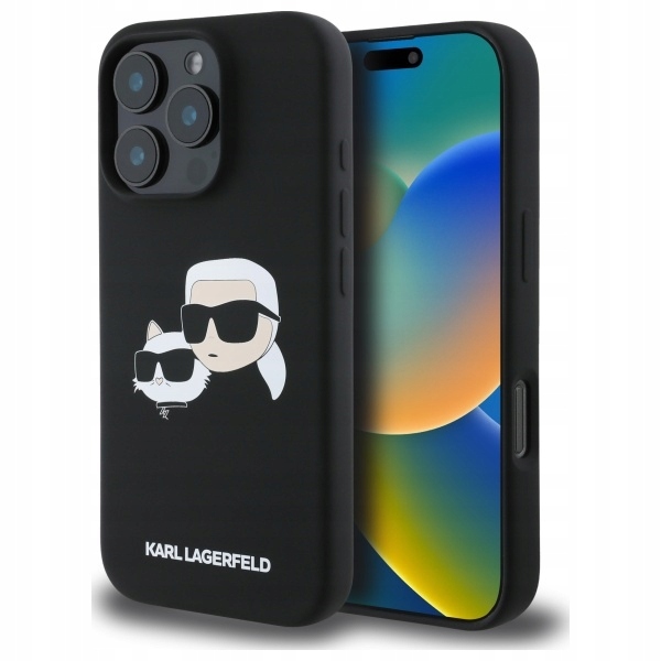 Karl Lagerfeld Liquid Silicone Double Heads MagSafe Case for iPhone 16 Pro