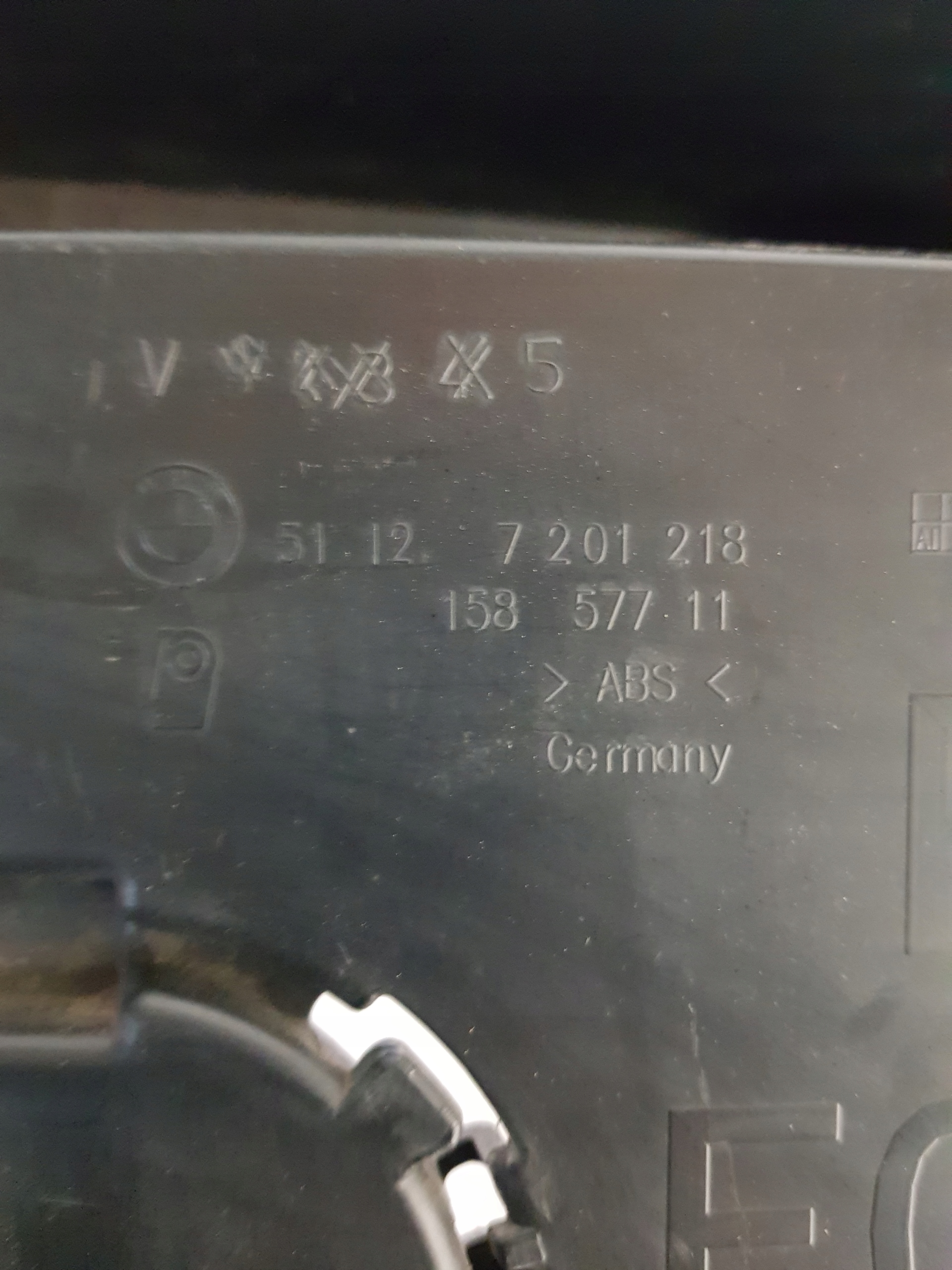 BMW 5 GT F07 bumper bracket rear part right 7201218