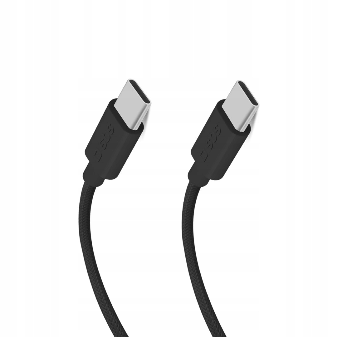 Kabel przewód w oplocie Usb-c 60W 1.5m czarny