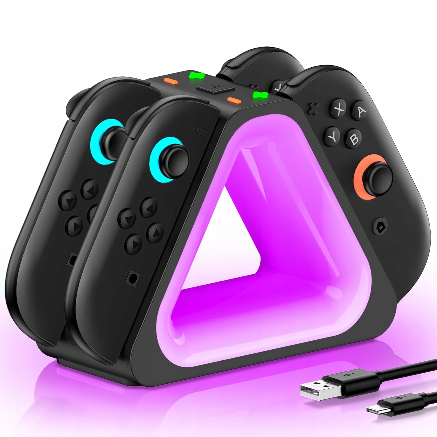 Uchwyt ładujący Enhanced do konsoli Nintendo Switch 2 stacja ładująca 4 w 1