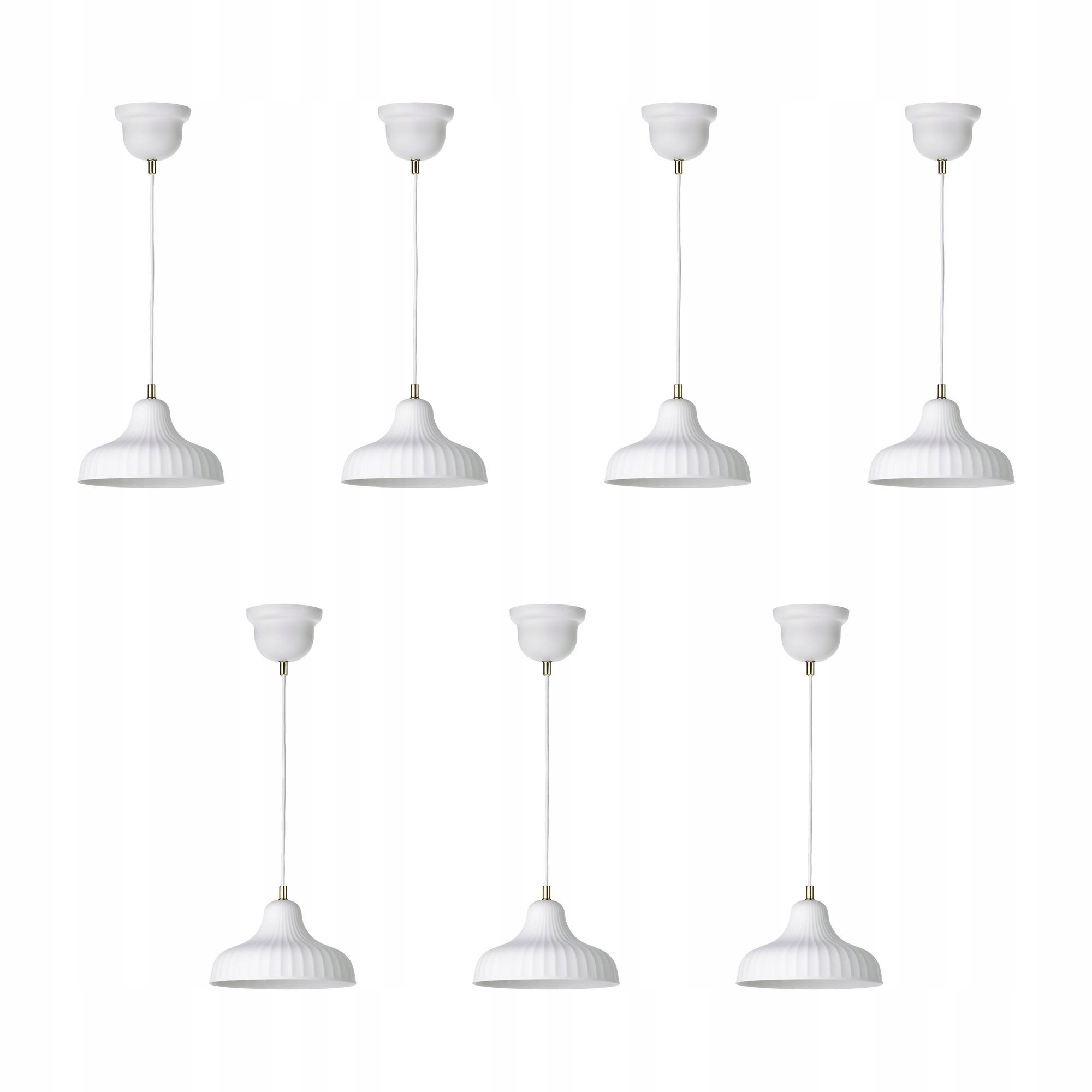 7 szt. Skivtofs Lampa wisząca kremowy/ceramika 24 cm