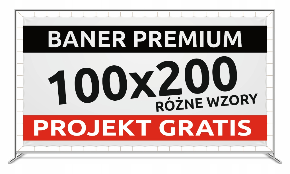 

Baner reklamowy Premium 100x200 Gotowe