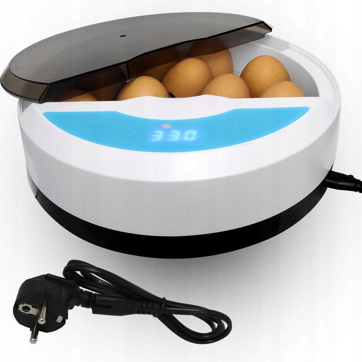 INKUBATOR DO JAJEK AUTOMATYCZNY KLUJNIK WYLĘGARKA WYLĘGARNIA DO 9 JAJ Stan opakowania oryginalne