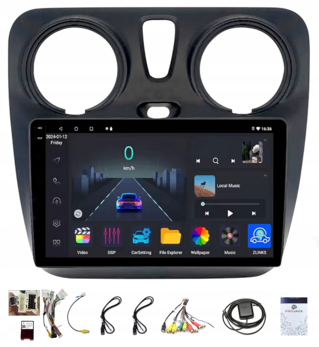 Gps Navigace Rádio Dacia Dokker Lodgy 2012-2020 Wifi Carplay Usb 4GB 64GB