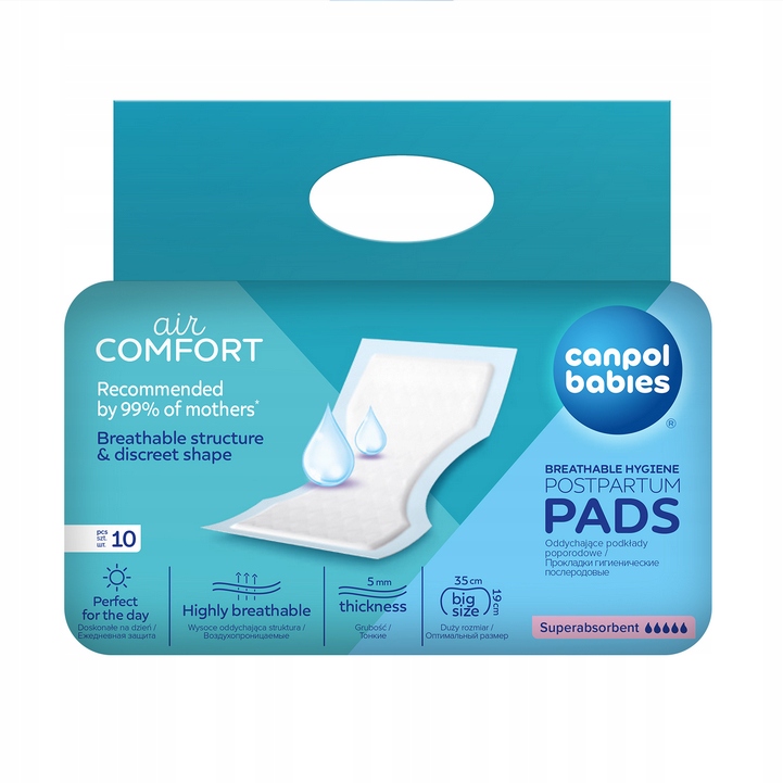 CANPOL PODKŁADY POPORODOWE PODPASKI 10 SZT.